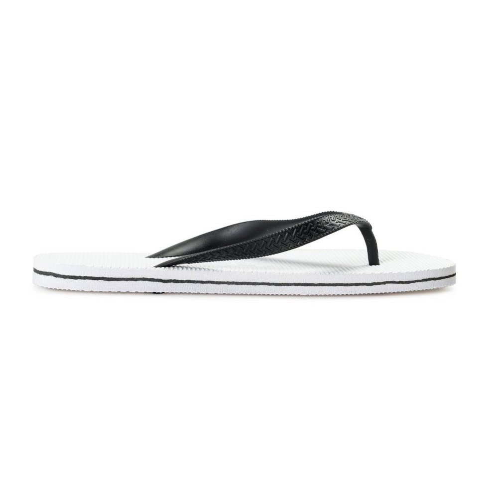 Philipp Plein White/Black Rubber Logo Print Flip Flops Shoes - Picture 4 of 8